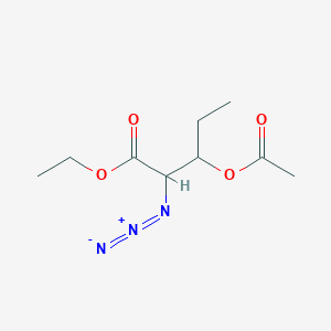 molecular formula C9H15N3O4 B15452962 Ethyl 3-acetyloxy-2-azidopentanoate CAS No. 62317-44-6