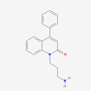 molecular formula C18H18N2O B15453181 1-(3-Aminopropyl)-4-phenylquinolin-2(1H)-one CAS No. 62391-38-2