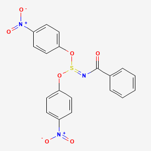 molecular formula C19H13N3O7S B15453271 Benzoyl-N,N-bis(4-nitrophenyl)sulfurimidoite CAS No. 62608-78-0