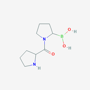 molecular formula C9H17BN2O3 B154534 1-(2-Pyrrolidinylcarbonyl)-2-pyrrolidinylboronic acid CAS No. 133745-65-0