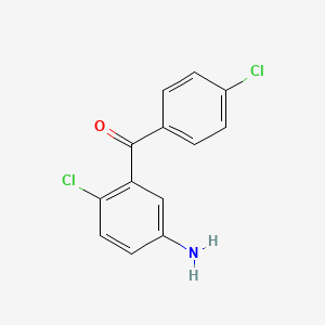molecular formula C13H9Cl2NO B15453402 Methanone, (5-amino-2-chlorophenyl)(4-chlorophenyl)- CAS No. 62261-32-9