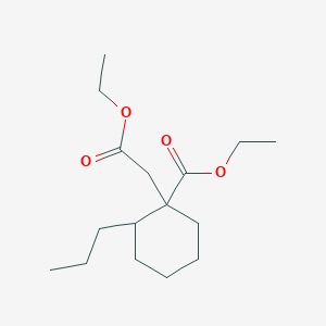 molecular formula C16H28O4 B15453515 Ethyl 1-(2-ethoxy-2-oxoethyl)-2-propylcyclohexane-1-carboxylate CAS No. 62664-76-0