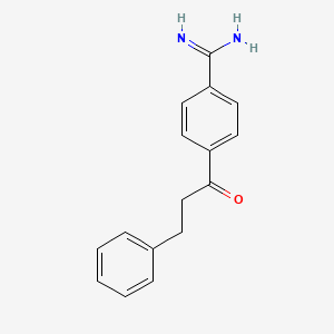 molecular formula C16H16N2O B15453524 Benzenecarboximidamide, 4-(1-oxo-3-phenylpropyl)- CAS No. 62178-62-5