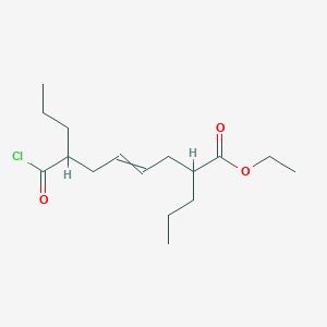 molecular formula C16H27ClO3 B15453807 Ethyl 7-(chlorocarbonyl)-2-propyldec-4-enoate CAS No. 62456-87-5