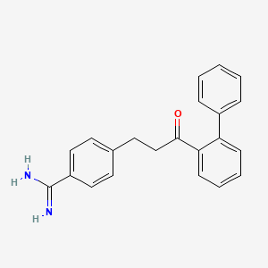 molecular formula C22H20N2O B15453926 4-[3-([1,1'-Biphenyl]-2-yl)-3-oxopropyl]benzene-1-carboximidamide CAS No. 62175-31-9