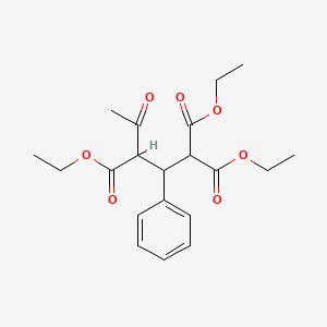 molecular formula C20H26O7 B15453944 Triethyl 4-oxo-2-phenylpentane-1,1,3-tricarboxylate CAS No. 62558-70-7