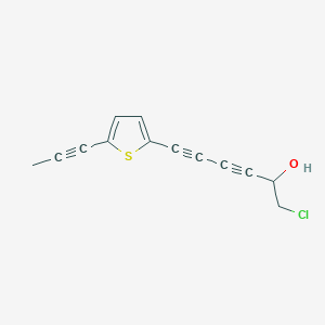 molecular formula C13H9ClOS B154543 1-Chloro-6-(5-(prop-1-ynyl)thiophen-2-yl)hexa-3,5-diyn-2-ol CAS No. 78876-52-5