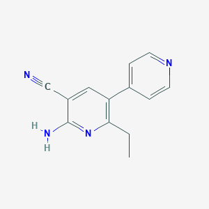 2-Amino-3-cyano-6-ethyl-5-(4-pyridyl)pyridine