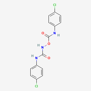 molecular formula C14H11Cl2N3O3 B15454524 N-(4-Chlorophenyl)-N'-{[(4-chlorophenyl)carbamoyl]oxy}urea CAS No. 62282-01-3