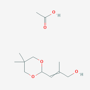molecular formula C12H22O5 B15455009 Acetic acid;3-(5,5-dimethyl-1,3-dioxan-2-yl)-2-methylprop-2-en-1-ol CAS No. 62285-83-0