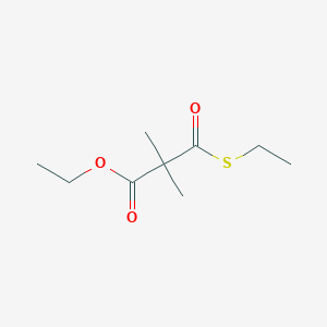 molecular formula C9H16O3S B15455031 Ethyl 3-(ethylsulfanyl)-2,2-dimethyl-3-oxopropanoate CAS No. 62442-85-7