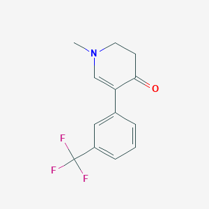 molecular formula C13H12F3NO B15455368 1-Methyl-5-[3-(trifluoromethyl)phenyl]-2,3-dihydropyridin-4(1H)-one CAS No. 62291-09-2
