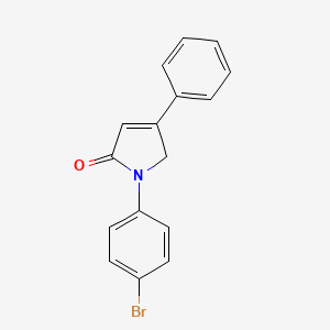 molecular formula C16H12BrNO B15455521 2H-Pyrrol-2-one, 1-(4-bromophenyl)-1,5-dihydro-4-phenyl- CAS No. 61923-82-8