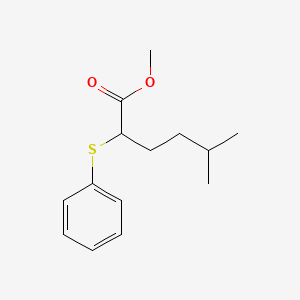 molecular formula C14H20O2S B15455760 Methyl 5-methyl-2-(phenylsulfanyl)hexanoate CAS No. 61829-57-0