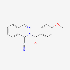 molecular formula C17H13N3O2 B15455962 2-(4-Methoxybenzoyl)-1,2-dihydrophthalazine-1-carbonitrile CAS No. 62172-58-1