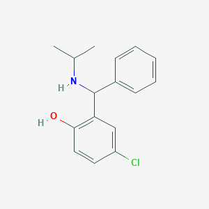 molecular formula C16H18ClNO B15456074 Phenol, 4-chloro-2-[[(1-methylethyl)amino]phenylmethyl]- CAS No. 61824-01-9