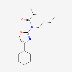 molecular formula C17H28N2O2 B15456137 N-Butyl-N-(4-cyclohexyl-1,3-oxazol-2-YL)-2-methylpropanamide CAS No. 62124-36-1