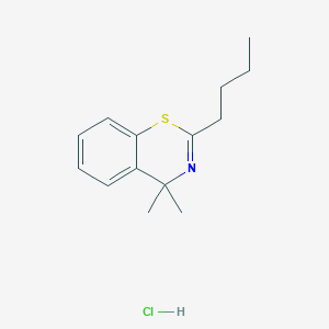 molecular formula C14H20ClNS B15456386 4H-1,3-Benzothiazine, 2-butyl-4,4-dimethyl-, hydrochloride CAS No. 61982-20-5