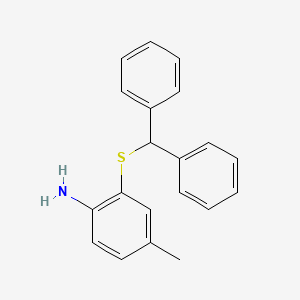 molecular formula C20H19NS B15456628 2-[(Diphenylmethyl)sulfanyl]-4-methylaniline CAS No. 61883-50-9
