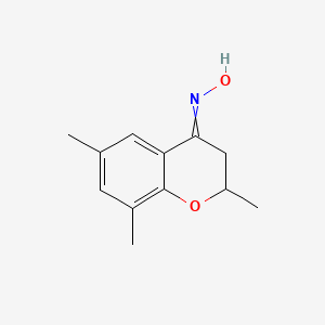 molecular formula C12H15NO2 B15456694 N-(2,6,8-Trimethyl-2,3-dihydro-4H-1-benzopyran-4-ylidene)hydroxylamine CAS No. 61995-84-4
