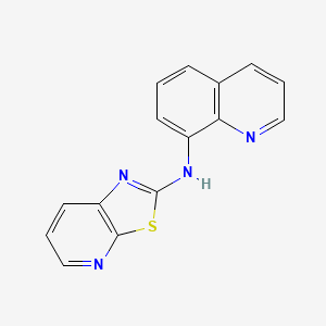 molecular formula C15H10N4S B15456856 N-([1,3]Thiazolo[5,4-b]pyridin-2-yl)quinolin-8-amine CAS No. 62189-16-6