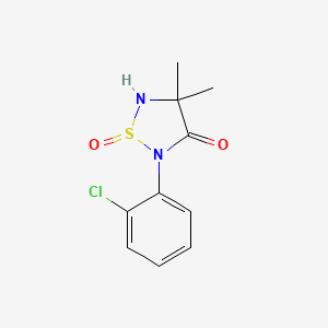 molecular formula C10H11ClN2O2S B15457074 2-(2-Chlorophenyl)-4,4-dimethyl-1lambda~4~,2,5-thiadiazolidine-1,3-dione CAS No. 61938-36-1