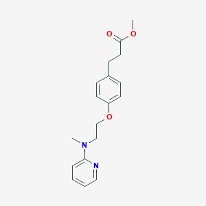 molecular formula C18H22N2O3 B154571 Methyl 3-[4-[2-[methyl(pyridin-2-yl)amino]ethoxy]phenyl]propanoate CAS No. 153939-51-6