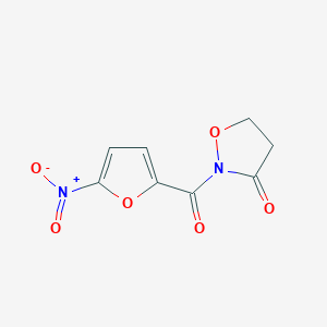 molecular formula C8H6N2O6 B15457415 3-Isoxazolidinone, 2-[(5-nitro-2-furanyl)carbonyl]- CAS No. 61981-61-1