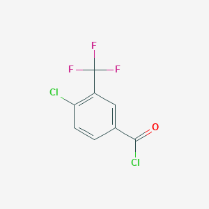molecular formula C8H3Cl2F3O B154575 4-Chloro-3-(trifluoromethyl)benzoyl chloride CAS No. 1735-55-3