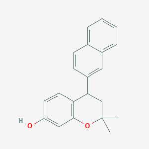 molecular formula C21H20O2 B15457566 2,2-Dimethyl-4-(naphthalen-2-yl)-3,4-dihydro-2H-1-benzopyran-7-ol CAS No. 62071-75-4