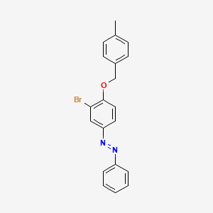 molecular formula C20H17BrN2O B15457810 Diazene, [3-bromo-4-[(4-methylphenyl)methoxy]phenyl]phenyl- CAS No. 61706-18-1