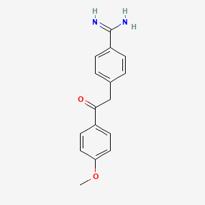 molecular formula C16H16N2O2 B15458566 4-[2-(4-Methoxyphenyl)-2-oxoethyl]benzene-1-carboximidamide CAS No. 61625-38-5