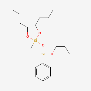 molecular formula C20H38O4Si2 B15458694 1,1,3-Tributoxy-1,3-dimethyl-3-phenyldisiloxane CAS No. 61469-91-8