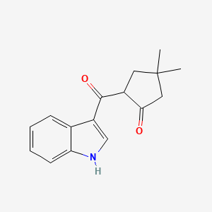 molecular formula C16H17NO2 B15458726 Cyclopentanone, 2-(1H-indol-3-ylcarbonyl)-4,4-dimethyl- CAS No. 61579-87-1