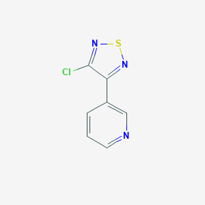 molecular formula C7H4ClN3S B154589 3-Chloro-4-(pyridin-3-YL)-1,2,5-thiadiazole CAS No. 131986-28-2