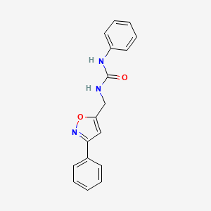 molecular formula C17H15N3O2 B15459209 N-Phenyl-N'-[(3-phenyl-1,2-oxazol-5-yl)methyl]urea CAS No. 61656-44-8