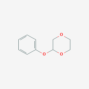 molecular formula C10H12O3 B15459502 1,4-Dioxane, 2-phenoxy- CAS No. 61564-93-0
