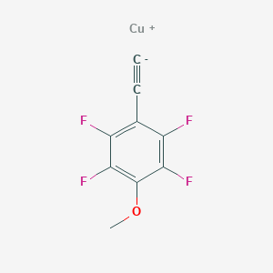 molecular formula C9H3CuF4O B15459584 copper(1+);1-ethynyl-2,3,5,6-tetrafluoro-4-methoxybenzene CAS No. 61794-62-5
