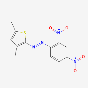 molecular formula C12H10N4O4S B15459830 Diazene, (3,5-dimethyl-2-thienyl)(2,4-dinitrophenyl)- CAS No. 61201-16-9