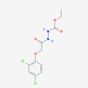 molecular formula C11H12Cl2N2O4 B15459883 Ethyl 2-[(2,4-dichlorophenoxy)acetyl]hydrazine-1-carboxylate CAS No. 61511-73-7