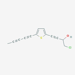 molecular formula C13H9ClOS B154602 1-Chloro-4-(5-(penta-1,3-diyn-1-yl)thiophen-2-yl)but-3-yn-2-ol CAS No. 26905-70-4