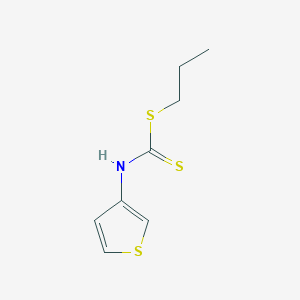molecular formula C8H11NS3 B15460226 Propyl thiophen-3-ylcarbamodithioate CAS No. 61528-61-8
