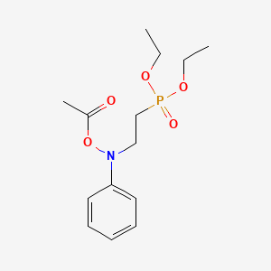 molecular formula C14H22NO5P B15460252 Diethyl {2-[(acetyloxy)(phenyl)amino]ethyl}phosphonate CAS No. 61314-71-4