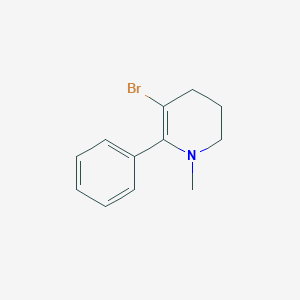 molecular formula C12H14BrN B15460449 Pyridine, 3-bromo-1,4,5,6-tetrahydro-1-methyl-2-phenyl- CAS No. 61170-34-1