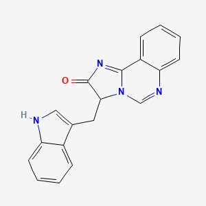 molecular formula C19H14N4O B15460690 Imidazo[1,2-c]quinazolin-2(3H)-one, 3-(1H-indol-3-ylmethyl)- CAS No. 61381-35-9