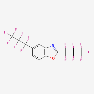 molecular formula C13H3F14NO B15460910 Benzoxazole, 2,5-bis(heptafluoropropyl)- CAS No. 61324-23-0