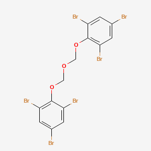 molecular formula C14H8Br6O3 B15460986 Benzene, 1,1'-[oxybis(methyleneoxy)]bis[2,4,6-tribromo- CAS No. 61454-70-4