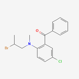 molecular formula C17H17BrClNO B15460995 Methanone, [2-[(2-bromopropyl)methylamino]-5-chlorophenyl]phenyl- CAS No. 61169-88-8