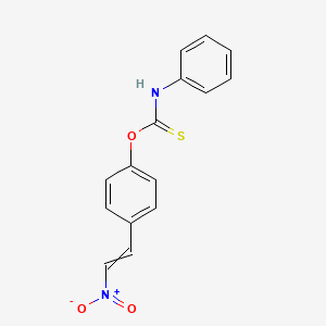 molecular formula C15H12N2O3S B15461015 O-[4-(2-Nitroethenyl)phenyl] phenylcarbamothioate CAS No. 61131-85-9