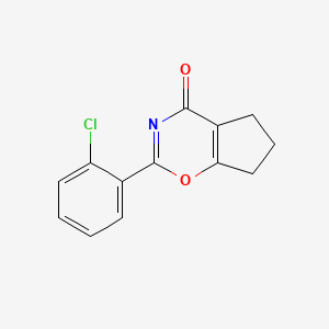 molecular formula C13H10ClNO2 B15461034 Cyclopent[e]-1,3-oxazin-4(5H)-one, 2-(2-chlorophenyl)-6,7-dihydro- CAS No. 61387-17-5